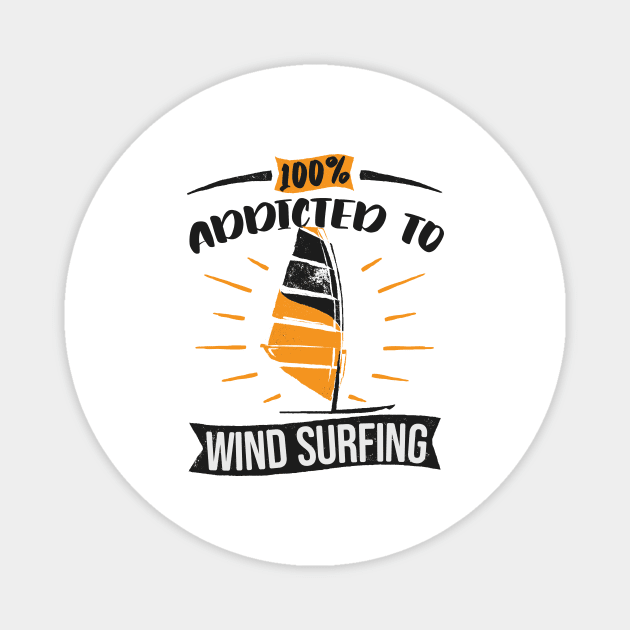 Windsurfing Windsurf Surfboard Surfer Magnet by Foxxy Merch